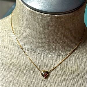 Gold Heart Pendant Necklace